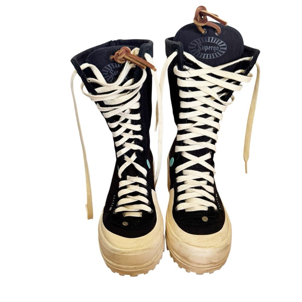 parua x superga ankle boot black size 6 women